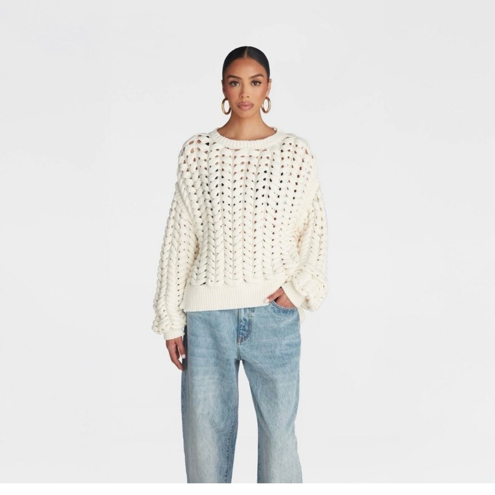 KBB by KAHLANA Women's Pullover Sweater 'The Chunky Knit Crew' - Dark Navy